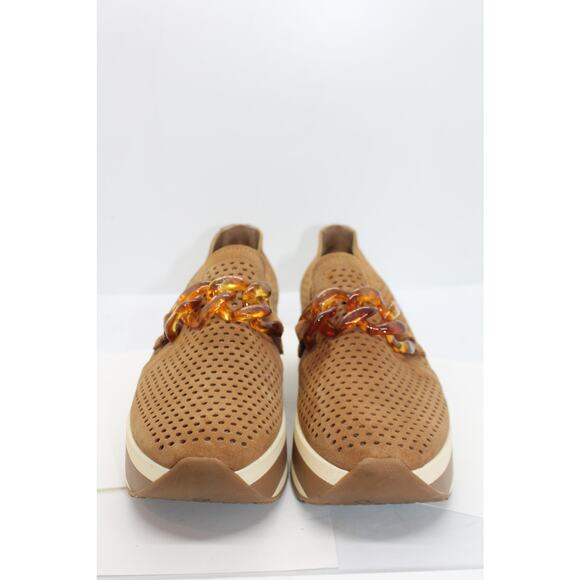 Dolce Vita Womens 'Jhenee' Brown Perf Platform Suede Loafers sz 10 - Picture 4 of 6